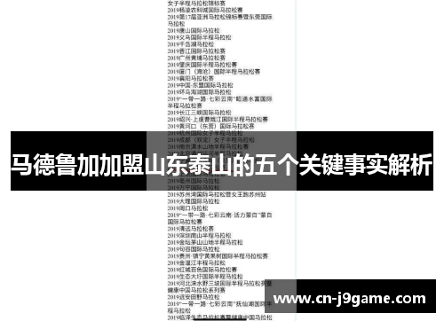 马德鲁加加盟山东泰山的五个关键事实解析